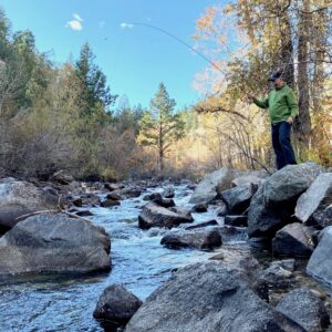 Joe Philippon Fly Fishing in Boulder, Colorado with Cross Current Insurance