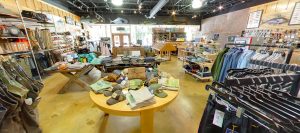 Interior of fly fishing shop and outfitter