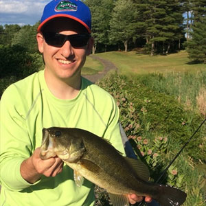 AJ Maielli with a bass