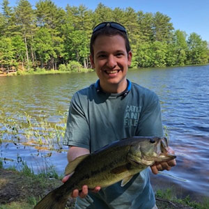 AJ Maielli with a bass